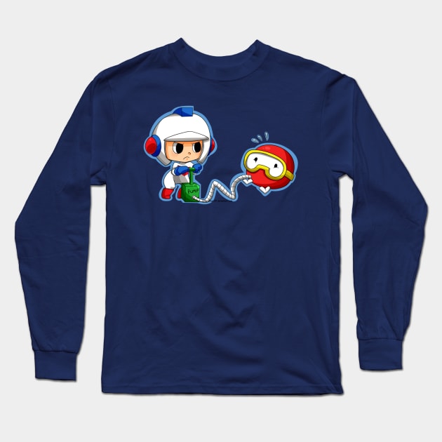 Dig Dug art Long Sleeve T-Shirt by RoswellWitness